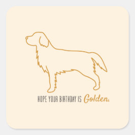 Golden Retriever Tissue Paper  Quadratischer Aufkleber