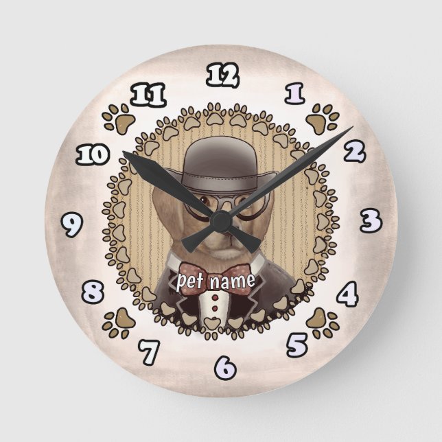 Golden Retriever Tragebrille Uhr (Vorderseite)