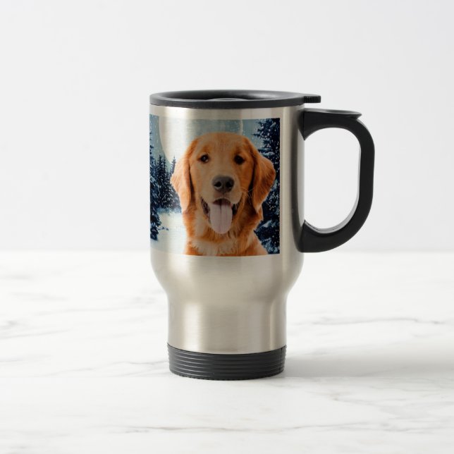 Golden Retriever Travel Mug Reisebecher (Rechts)