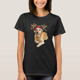 Golden Retriever Ugly Xmas Sweater Antlers Dog T-Shirt