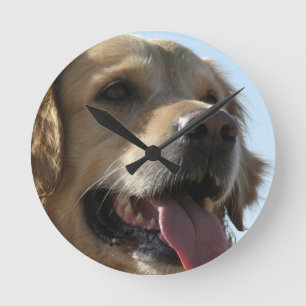 Golden retriever-Uhr Runde Wanduhr