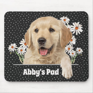 Golden Retriever und Daisies Mouse Pad Mousepad