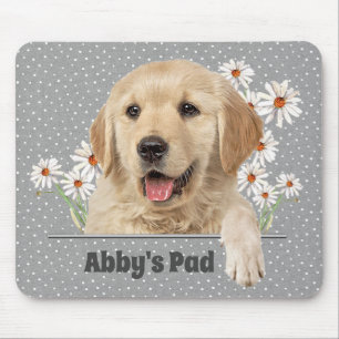 Golden Retriever und Daisies Mouse Pad Mousepad