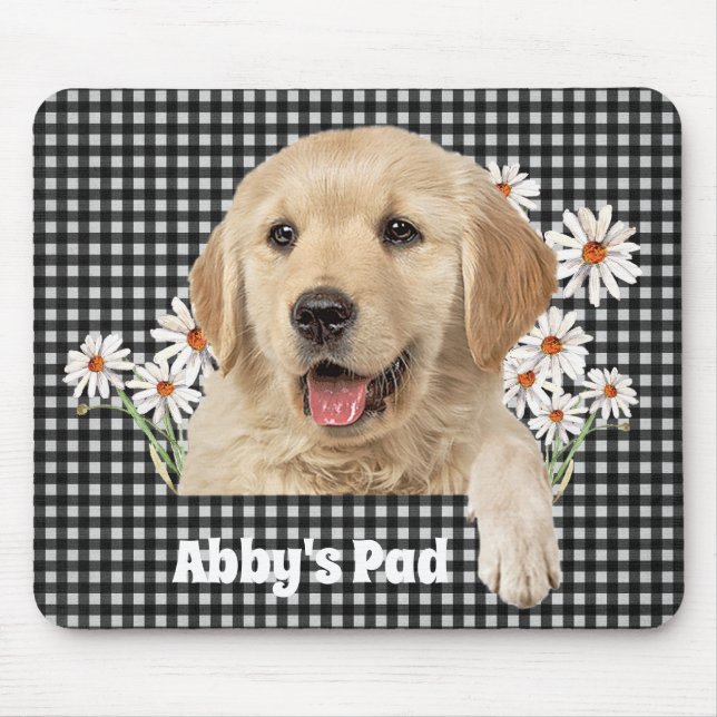 Golden Retriever und Daisies Mouse Pad Mousepad (Vorne)