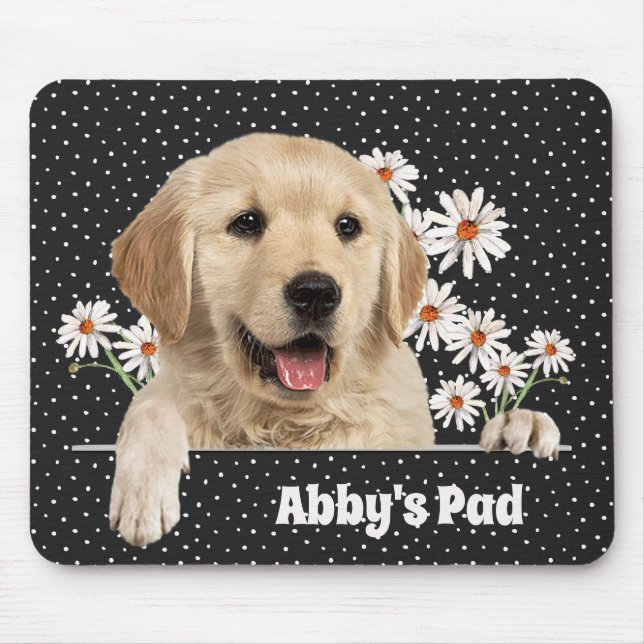 Golden Retriever und Daisies Mousepad (Vorne)