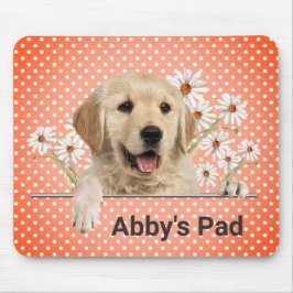 Golden Retriever und Daisies Mousepad