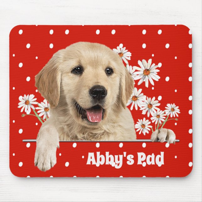 Golden Retriever und Daisies Mousepad (Vorne)