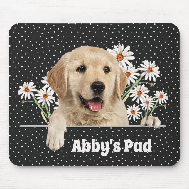 Golden Retriever und Daisies Mousepad (Vorne)