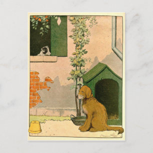 Golden Retriever und Jack Russell Terrier Postkarte