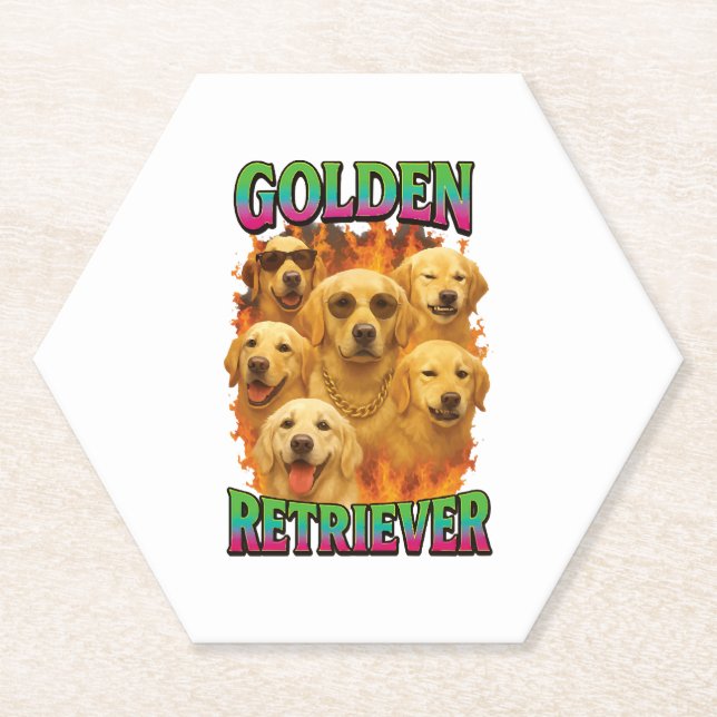 Golden Retriever  Untersetzer (Vorderseite)