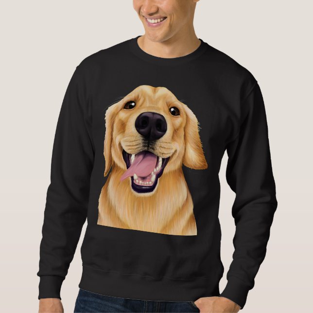 Golden Retriever Up Close Dog Sweatshirt (Vorderseite)