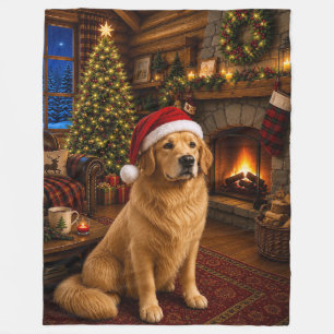 Golden Retriever Urlaub Fleecedecke