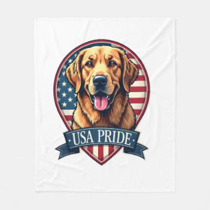 Golden Retriever USA Stolz Vintage Hund Tee 4 Fleecedecke