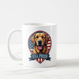 Golden Retriever USA Stolz Vintage Hund Tee 4 Kaffeetasse