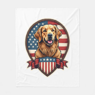 Golden Retriever USA Stolz Vintage Hund Tee Fleecedecke