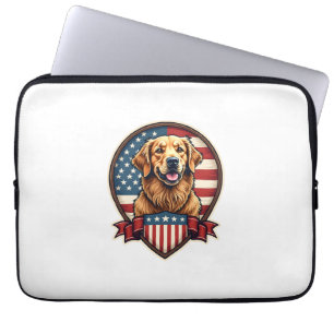 Golden Retriever USA Stolz Vintage Hund Tee Laptopschutzhülle