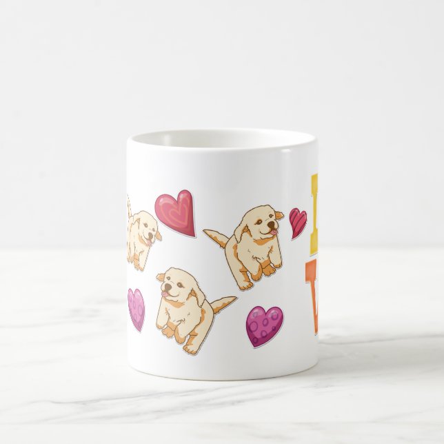 Golden Retriever Valentine's Day Gift Dog Lover Co Kaffeetasse (Mittel)