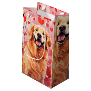 Golden Retriever Valentinstag Kleine Geschenktüte