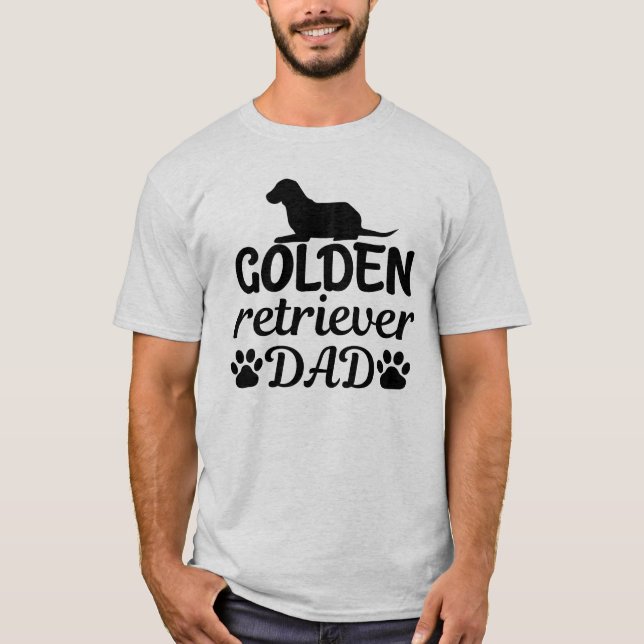 Golden Retriever Vater Funny Men's Basic T - Shirt (Vorderseite)