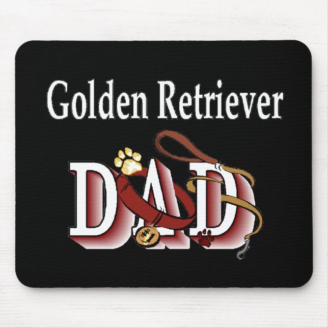 Golden Retriever Vater Geschenke Mousepad (Vorne)