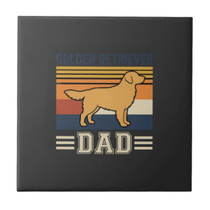 Golden Retriever Vater Retro Hund Fliese