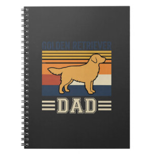 Golden Retriever Vater Retro Hund Notizblock
