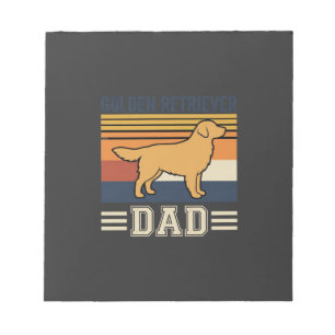 Golden Retriever Vater Retro Hund Notizblock