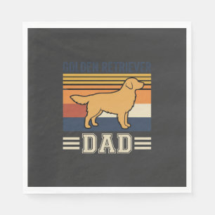 Golden Retriever Vater Retro Hund Serviette