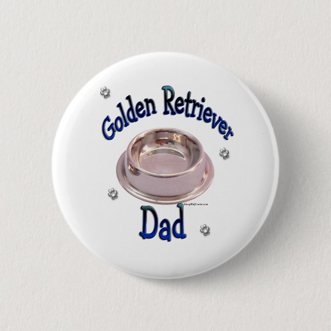 Golden Retriever Vater - Schaltfläche Button (Vorderseite)