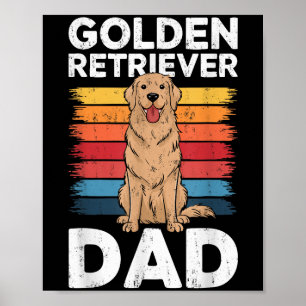 Golden Retriever Vater Shirt Men Daddy Dog Lover F Poster