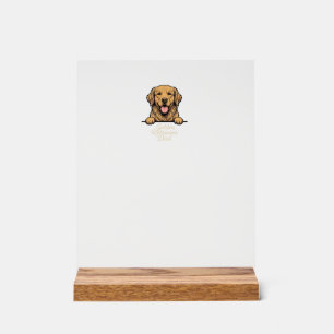 Golden Retriever Vater Vintage Gravur Acrylschild
