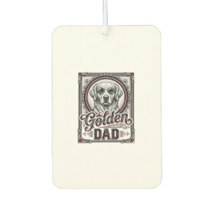 Golden Retriever Vater Vintage Gravur Design_1 Autolufterfrischer