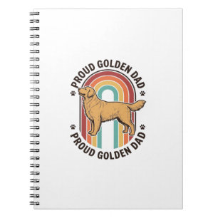 Golden Retriever Vater Vintage Gravur Hunde Liebha Notizblock