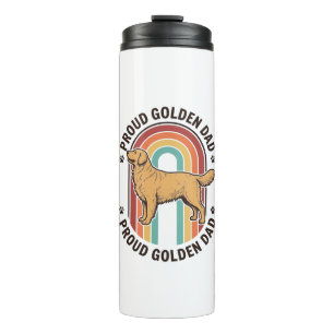 Golden Retriever Vater Vintage Gravur Hunde Liebha Thermosbecher