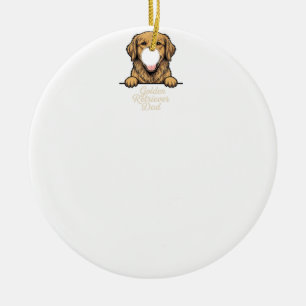 Golden Retriever Vater Vintage Gravur Keramik Ornament