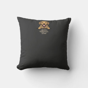 Golden Retriever Vater Vintage Gravur Kissen