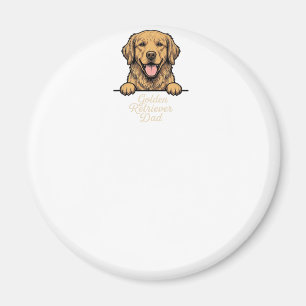 Golden Retriever Vater Vintage Gravur Magnet