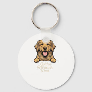 Golden Retriever Vater Vintage Gravur Schlüsselanhänger