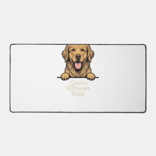 Golden Retriever Vater Vintage Gravur Schreibtischunterlage