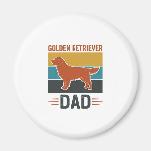 Golden Retriever Vater Vintage Hundeliebhaber Vect Magnet