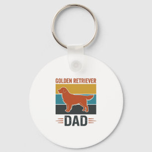 Golden Retriever Vater Vintage Hundeliebhaber Vect Schlüsselanhänger
