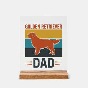 Golden Retriever Vater Vintage Hundeliebhaber Vekt Acrylschild