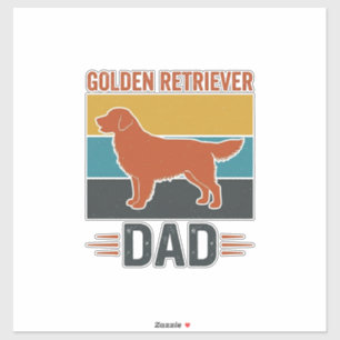 Golden Retriever Vater Vintage Hundeliebhaber Vekt Aufkleber