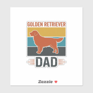 Golden Retriever Vater Vintage Hundeliebhaber Vekt Aufkleber