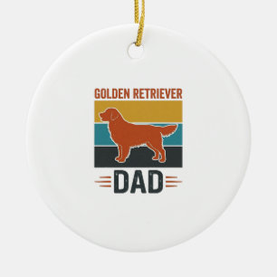 Golden Retriever Vater Vintage Hundeliebhaber Vekt Keramik Ornament