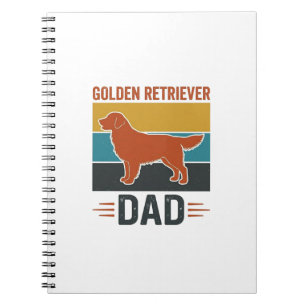 Golden Retriever Vater Vintage Hundeliebhaber Vekt Notizblock