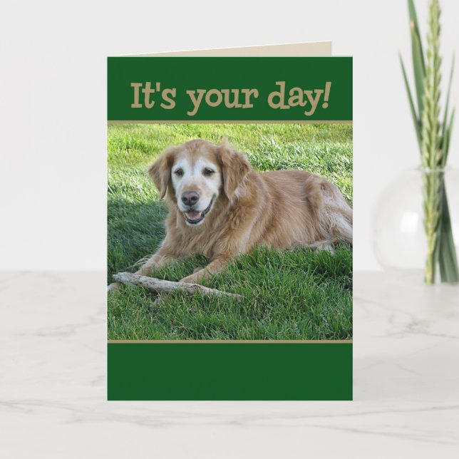 Golden Retriever Vatertag Card Karte (Vorderseite)