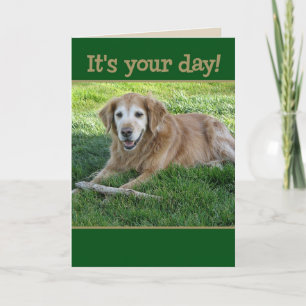 Golden Retriever Vatertag Card Karte