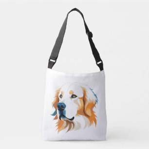 Golden Retriever Vector Kunst, Dichtung und Musik Tragetaschen Mit Langen Trägern