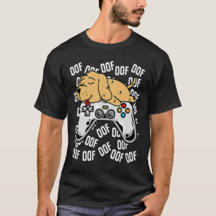 Golden Retriever Video Game Noob Oof Kids Boys Gi T-Shirt